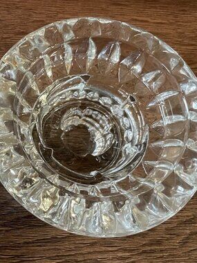 KIG Malaysia Vintage Lead Crystal Tea Light Holders set of 2